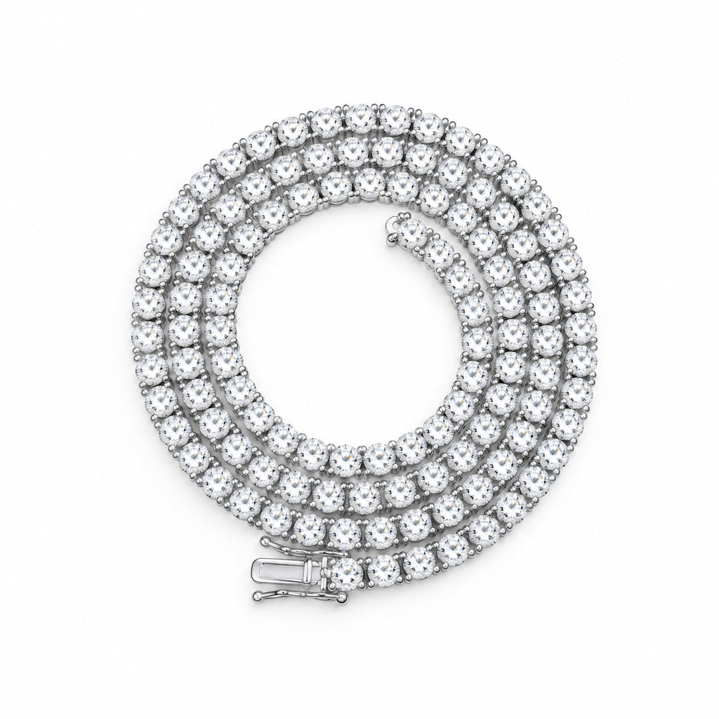 4mm tennis chain coiled in a circle