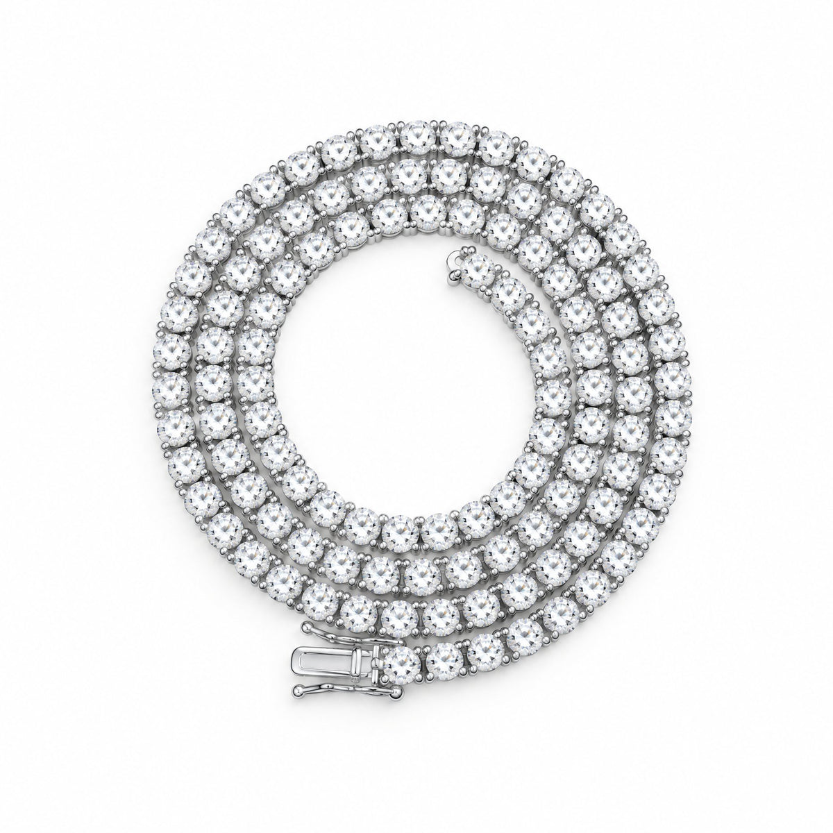 4mm tennis chain coiled in a circle