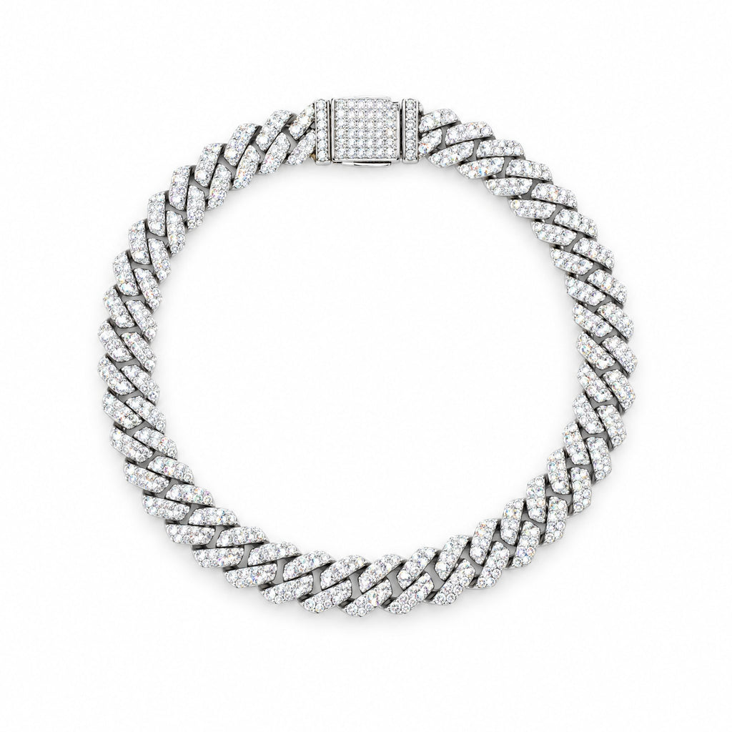 8mm iced Cuban link bracelet closed in a circle