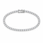 3mm tennis bracelet closed in a circle, front view