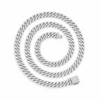 8mm Cuban link chain coiled in a spiral