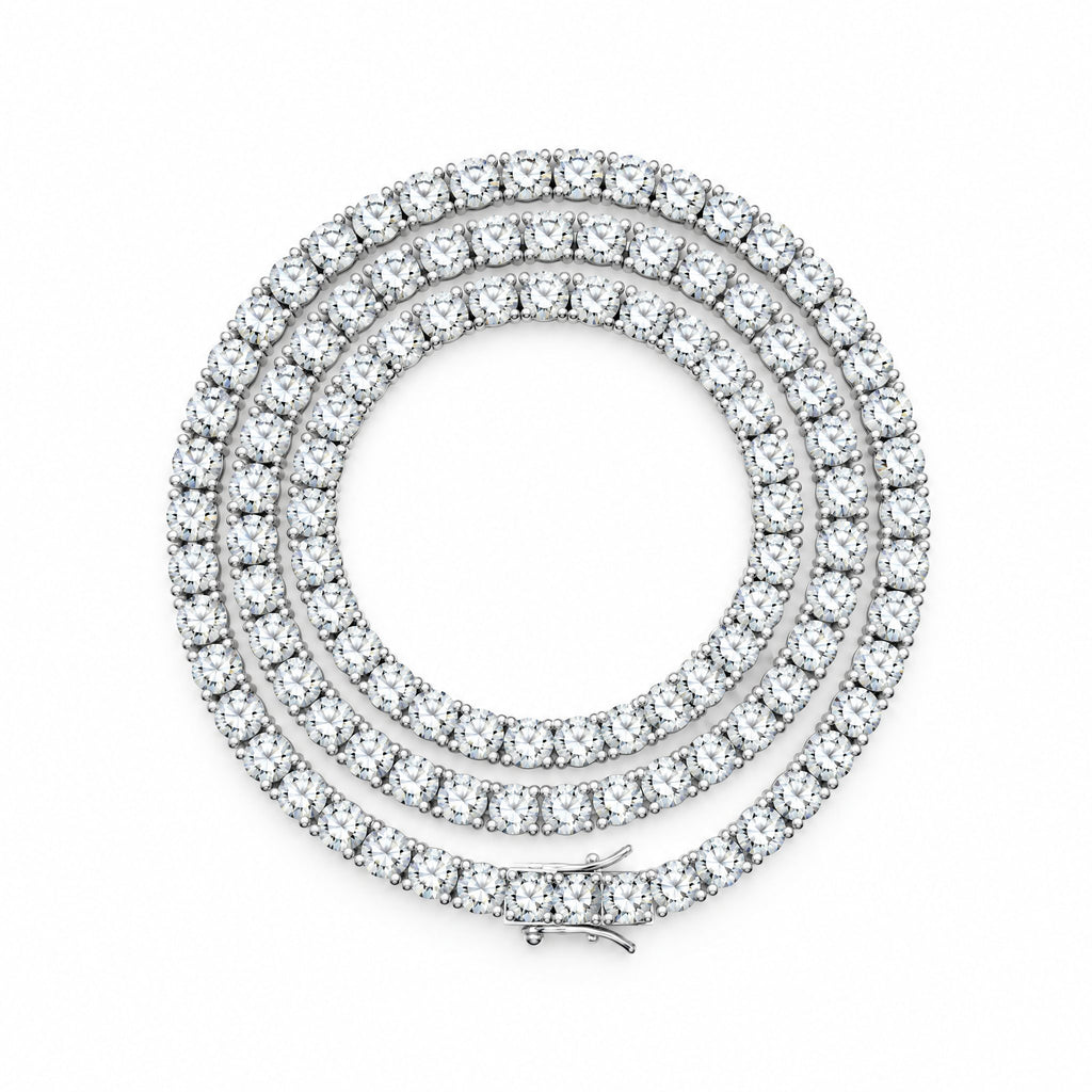 5mm tennis chain coiled in a circle