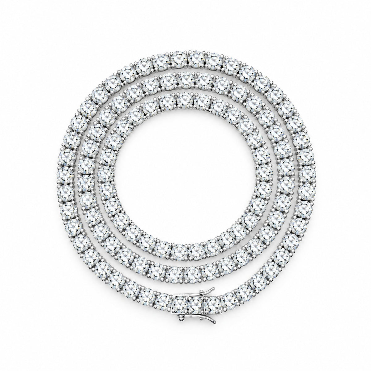 5mm tennis chain coiled in a circle