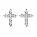 Pair of moissanite cross stud earrings