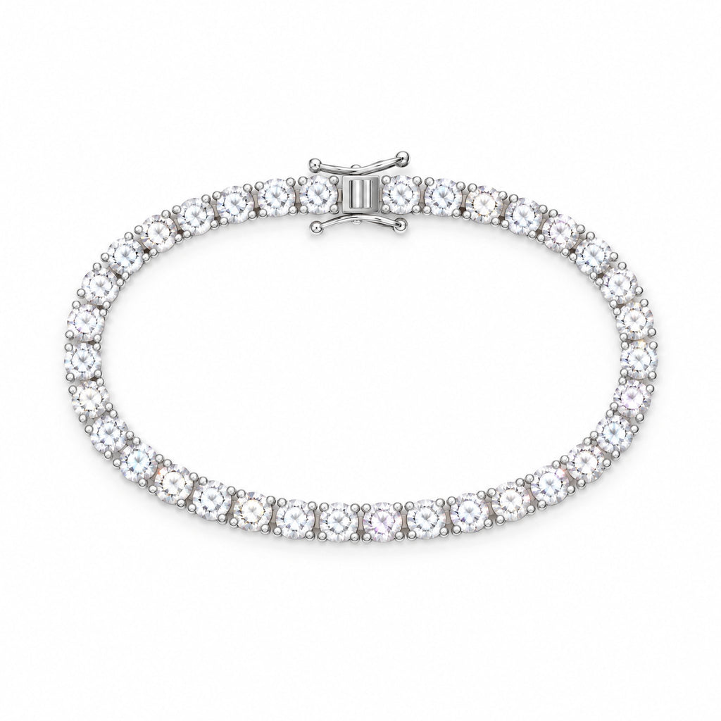 5mm tennis bracelet closed in a circle, front view