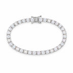 5mm tennis bracelet closed in a circle, front view