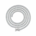 3mm tennis chain coiled in a circle