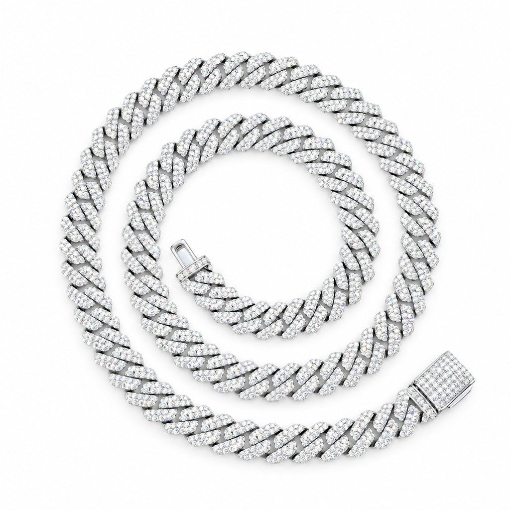 10mm Cuban link chain coiled in a loop