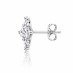 Side view of a kite cluster stud earring