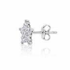 Side view of a star cluster stud earring