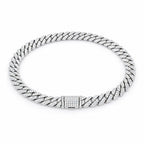 Short closed loop of 8mm iced Cuban links
