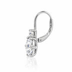 Side view of a leverback drop earring