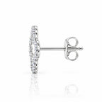 Side view of a clover outline stud earring