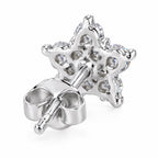 Back of a star cluster stud showing the post and butterfly back
