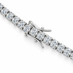 Close-up of the box clasp on the 5mm tennis chain