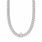 10mm Cuban link chain hanging in a U shape with the clasp at the bottom