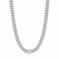 8mm Cuban link chain hanging in a U shape with the clasp centred