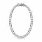 3mm tennis bracelet standing upright as an oval