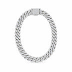 8mm Cuban link bracelet standing upright as an oval