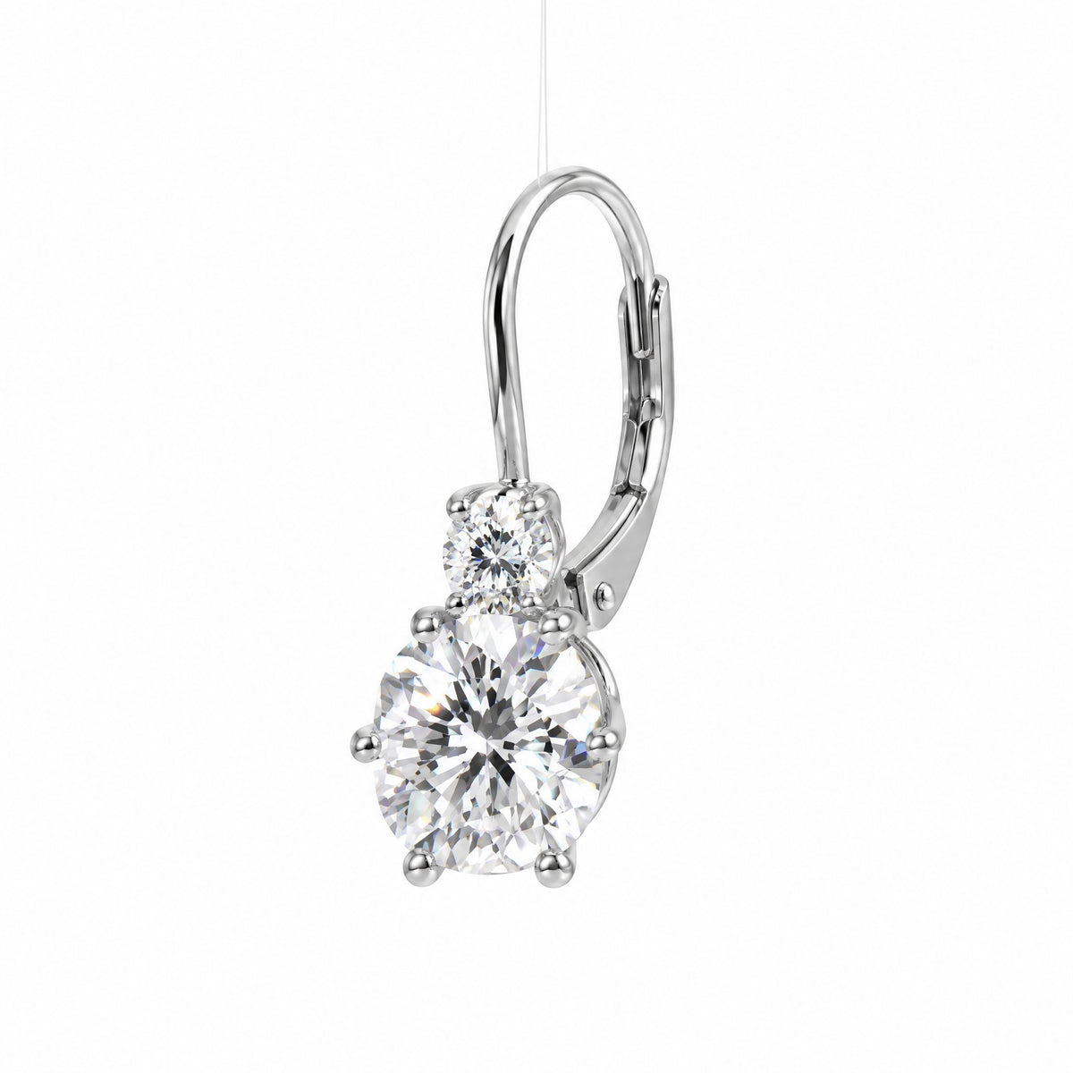 Single drop earring, front view