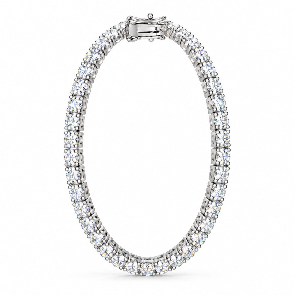 4mm tennis bracelet standing upright as an oval