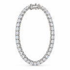 4mm tennis bracelet standing upright as an oval