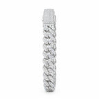 10mm Cuban link bracelet standing upright, clasp at the top