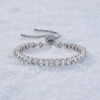 Adjustable tennis bracelet on snow