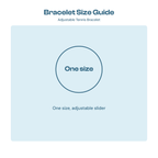 Bracelet size guide: one size with an adjustable slider